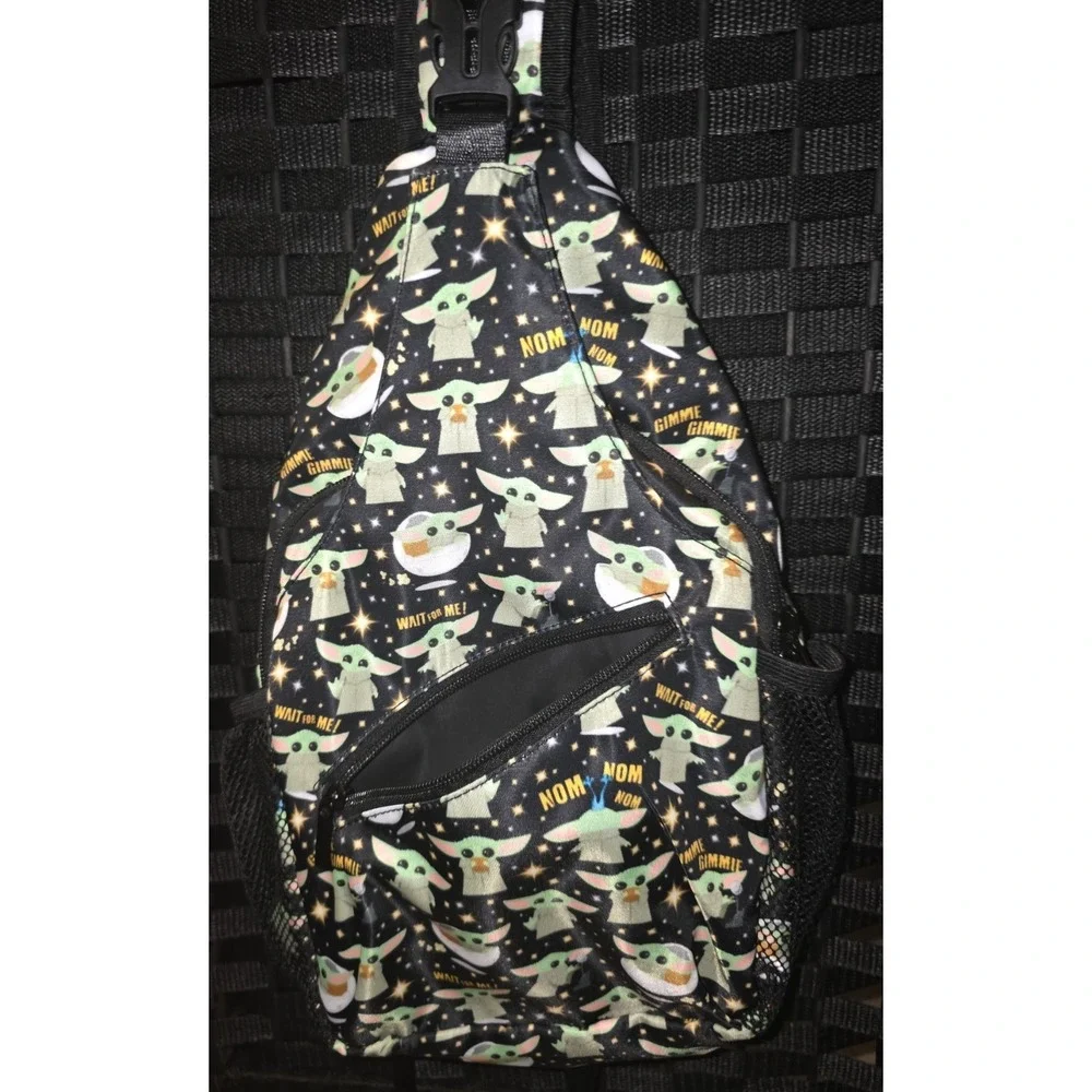 Grogu Baby Yoda Crossbody Sling Backpack Star Wars The Mandalorian Unique Custom